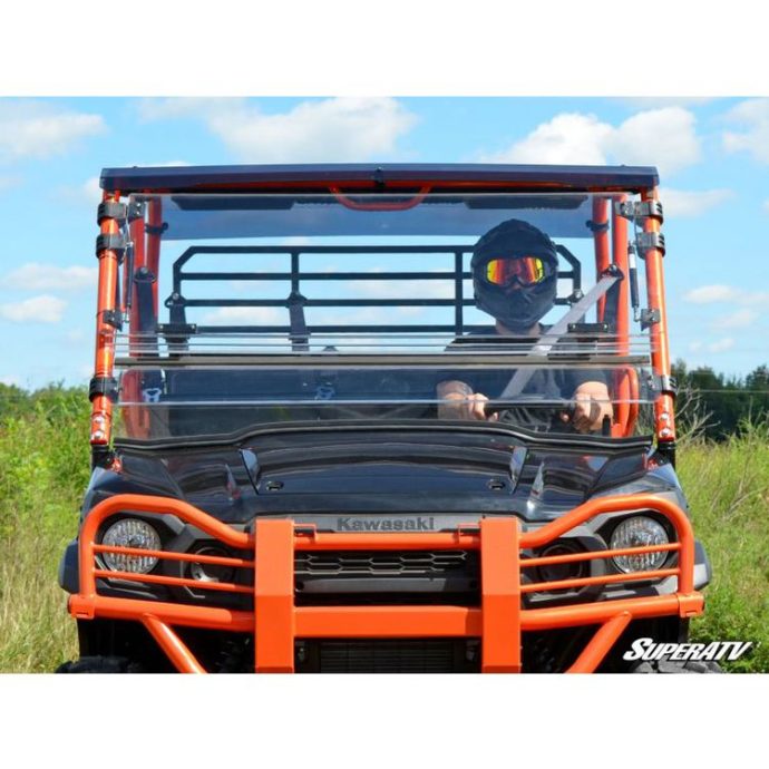 Aussie Powersports Flip Windshield For Kawasaki Mule Pro FX/FXT/DX/DXT Aussie Powersports