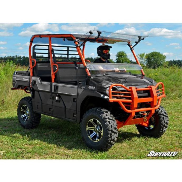 Aussie Powersports Flip Windshield For Kawasaki Mule Pro FX/FXT/DX/DXT Aussie Powersports