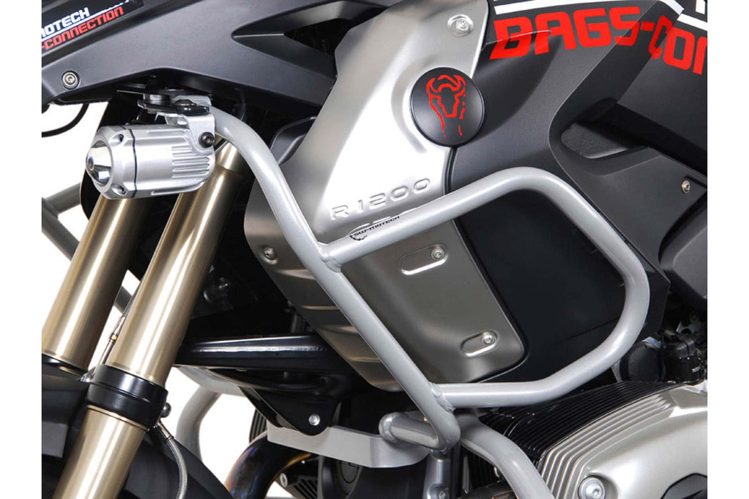 Upper crash bar - Silver. BMW R1200GS (08-12).With cras bar only. SW-Motech