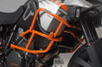 Upper crash bar for orig. KTM crash bar - Orange. KTM 1050 (14-)/ 1190 Adventure/ R (13-). SW-Motech