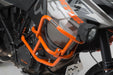 Upper crash bar for orig. KTM crash bar - Orange. KTM 1050 (14-)/ 1190 Adventure/ R (13-). SW-Motech