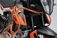 Upper crash bar - Orange. KTM 790 Adv/R (19-21), 890 Adv/R (20-22). SW-Motech