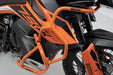 Upper crash bar - Orange. KTM 790 Adv/R (19-21), 890 Adv/R (20-22). SW-Motech