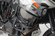 Upper crash bar for orig. KTM crash bar - Black. 1290 SAdv R / S (16-), 1090 Adv (16-). SW-Motech