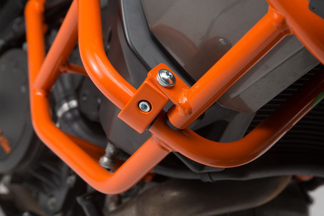 Upper crash bar for orig. KTM crash bar - Orange. 1290 SAdv R / S (16-), 1090 Adv (16-). SW-Motech