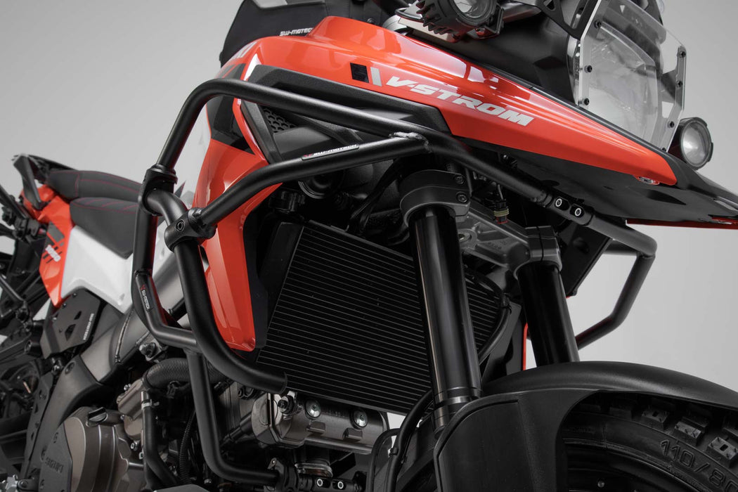 Upper crash bar - Black. Suzuki V-Strom 1050 (19-). SW-Motech