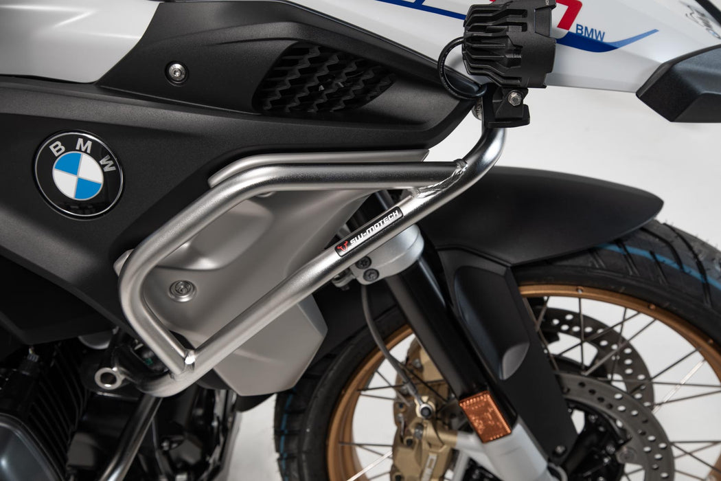 Upper crash bar - Stainless steel. BMW R1200GS (16-), R1250GS (18-). SW-Motech