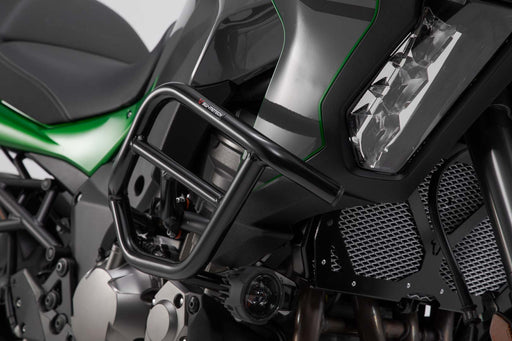 Crash bar - Black. Kawasaki Versys 1000 (18-) / 1100 (24-). SW-Motech