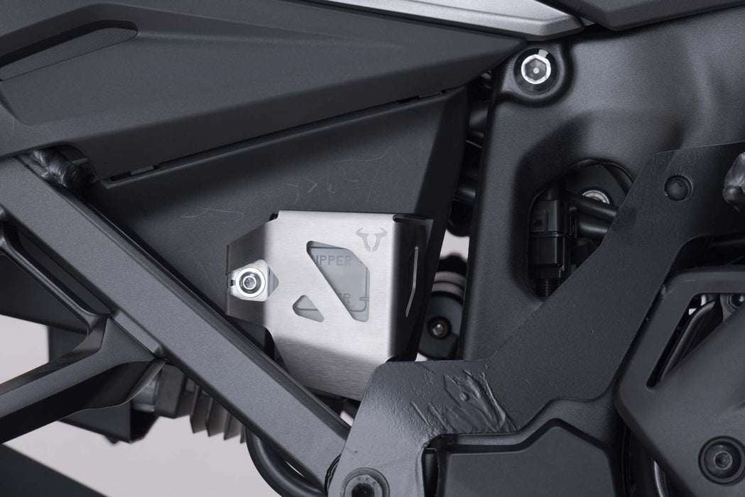 Brake fluid reservoir guard - Silver. Suzuki DL1000, Honda CRF1000L/1100L. SW-Motech