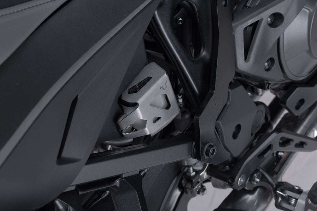 Brake fluid reservoir guard - Silver. Suzuki DL1000, Honda CRF1000L/1100L. SW-Motech