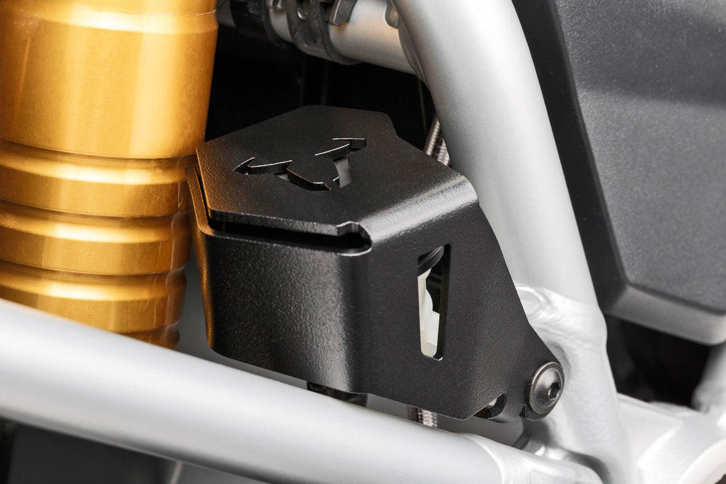 Brake fluid reservoir guard - Black. BMW R1200GS, R1250GS. SW-Motech