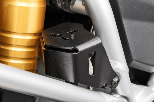 Brake fluid reservoir guard - Black. BMW R1200GS, R1250GS. SW-Motech