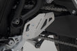 Heel guard left - Silver. Triumph Tiger 900/GT/Rally/Pro (19-23). SW-Motech