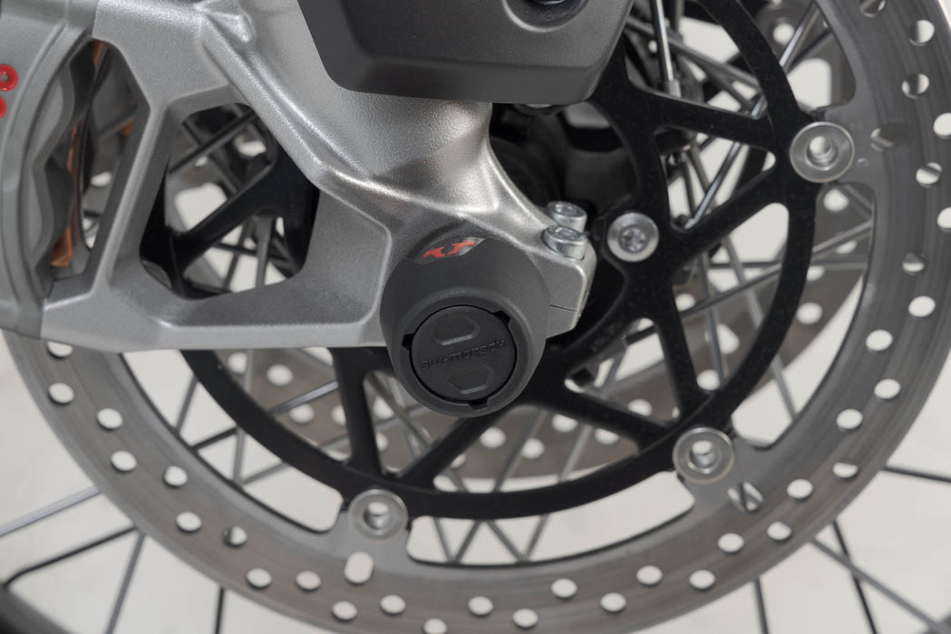 Slider set for rear axle - Black. Suzuki, Honda, Triumph models. SW-Motech