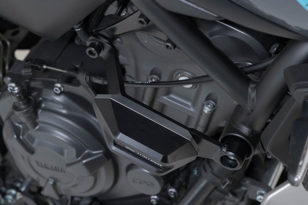 Frame slider kit - Black. Yamaha MT-07 (14-) / MT-07 Tracer (16-). SW-Motech