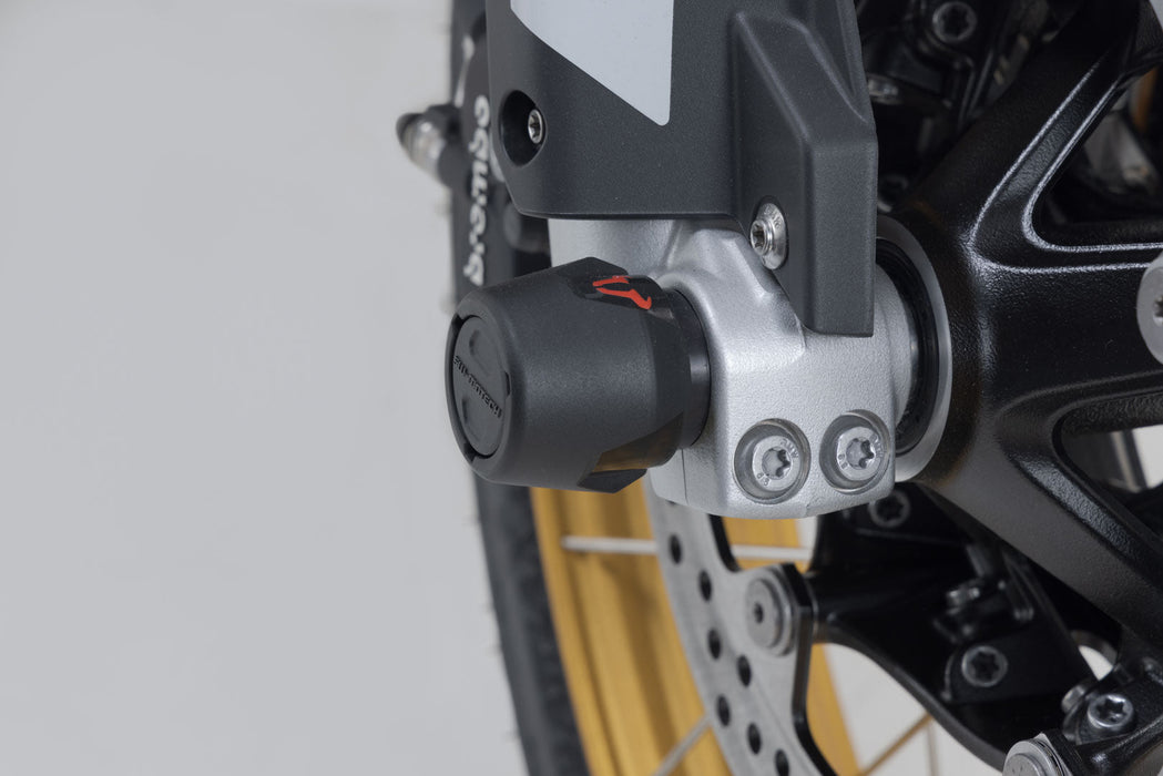 Slider set for front axle - Black. BMW F750/800GS, F850GS/Adv, F900R/XR/GS. SW-Motech