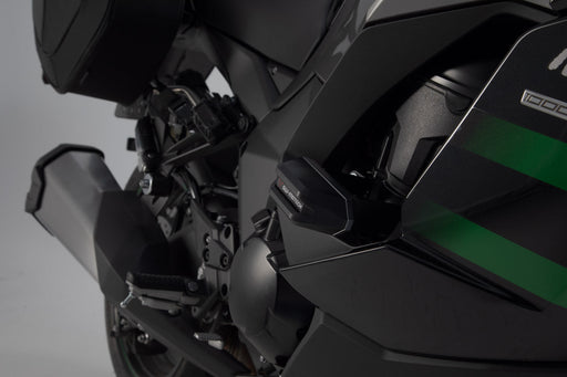 Frame slider kit - Black. Kawasaki Ninja 1000SX (19-24). SW-Motech