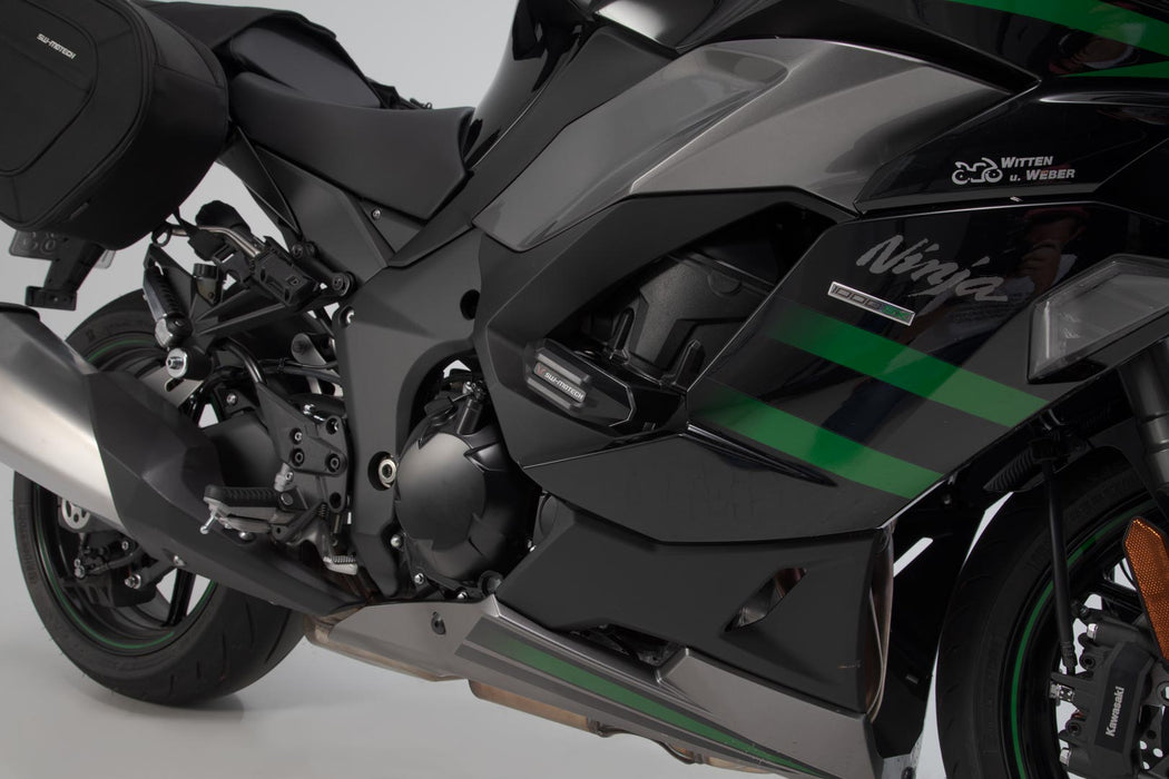 Frame slider kit - Black. Kawasaki Ninja 1000SX (19-24). SW-Motech