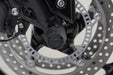Slider set for front axle - Black. Street Triple/Daytona/Tiger 660/Trident. SW-Motech