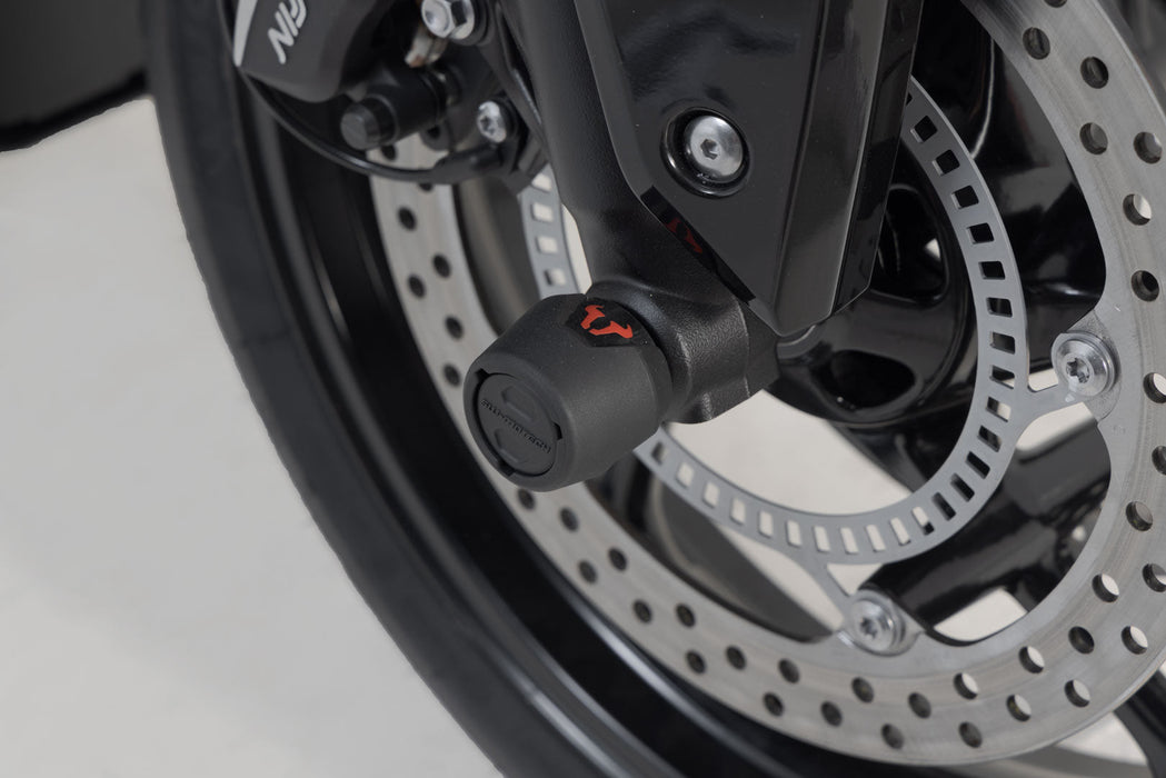 Slider set for front axle - Black. Street Triple/Daytona/Tiger 660/Trident. SW-Motech