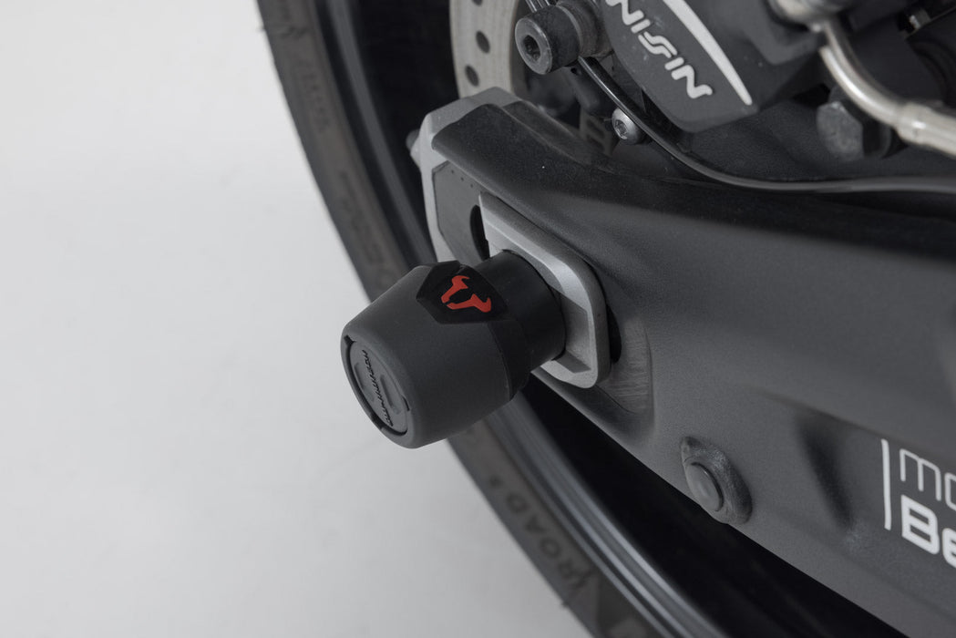 Slider set for rear axle - Black. Daytona, Trident, Tiger 660, X-Cape 650. SW-Motech