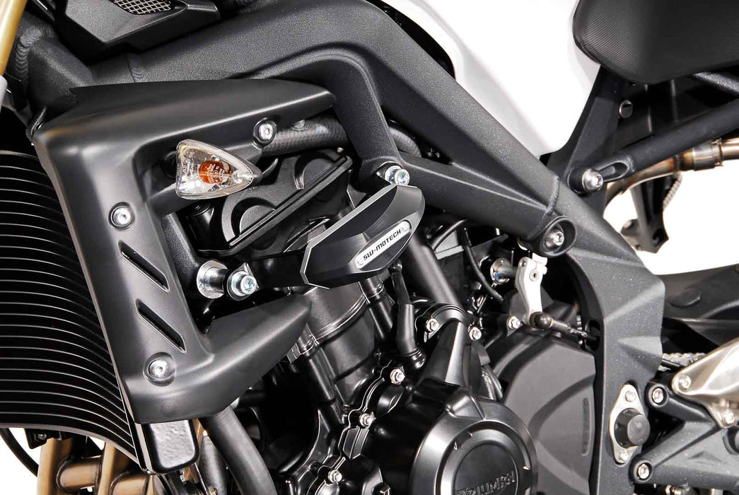 Frame slider kit - Black. Triumph Street Triple 675 (07-12). SW-Motech