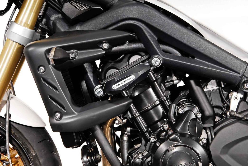 Frame slider kit - Black. Triumph Street Triple 675 (07-12). SW-Motech