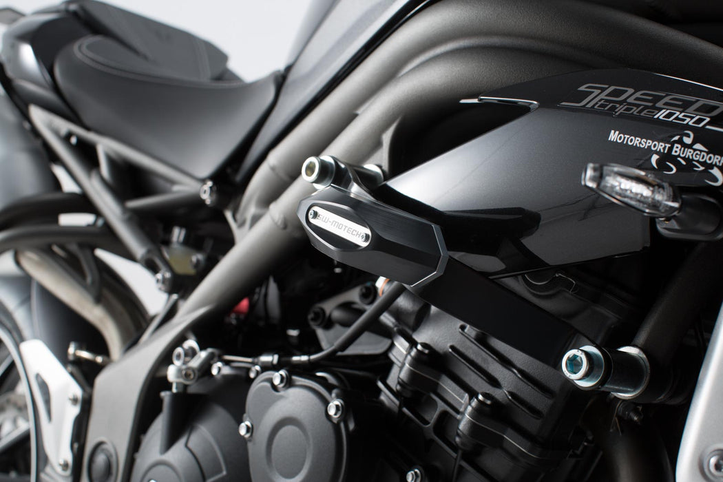 Frame slider kit - Black. Triumph Speed Triple 1050 (10-). SW-Motech