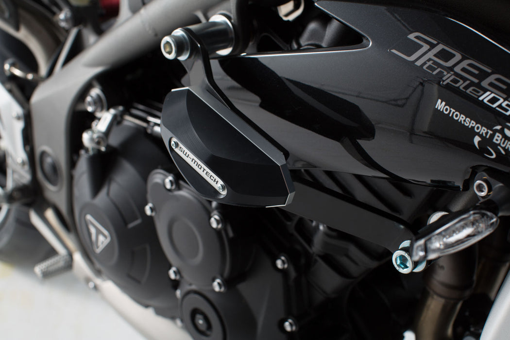 Frame slider kit - Black. Triumph Speed Triple 1050 (10-). SW-Motech