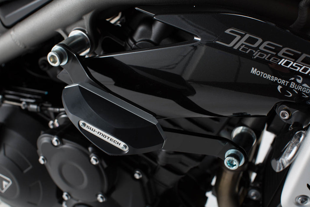 Frame slider kit - Black. Triumph Speed Triple 1050 (10-). SW-Motech