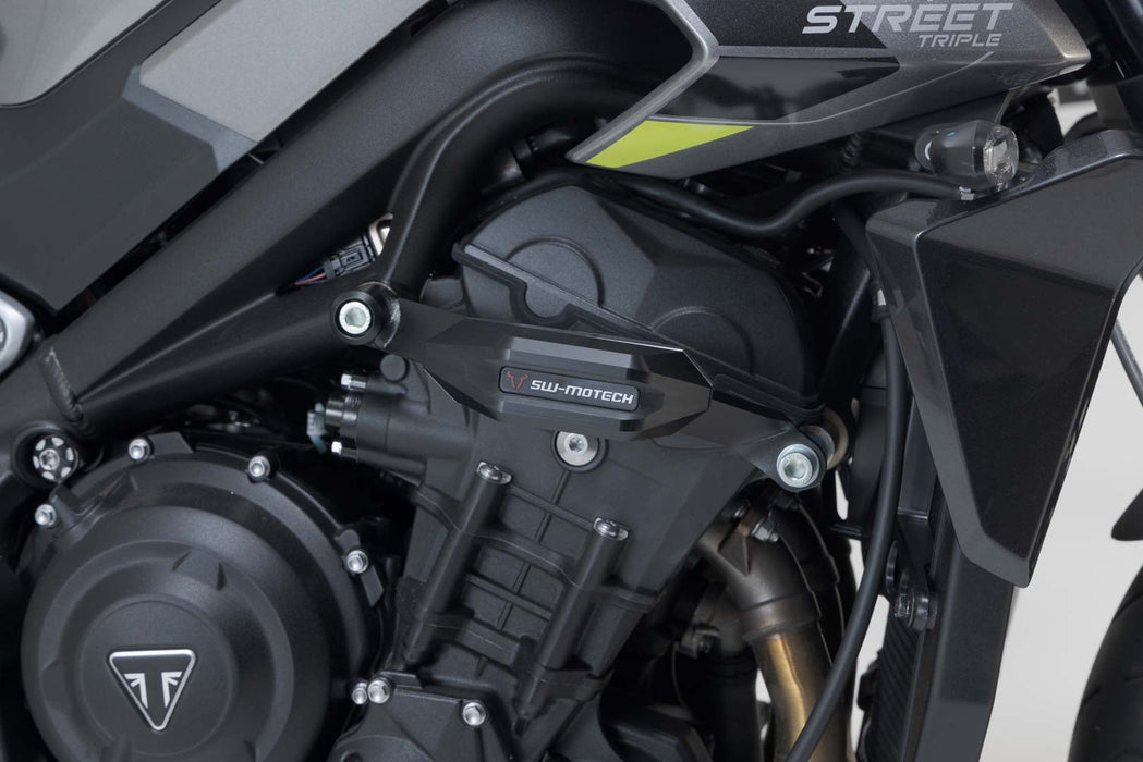 Frame slider kit - Black. Triumph Street Triple (12-) / Rx (15-). SW-Motech