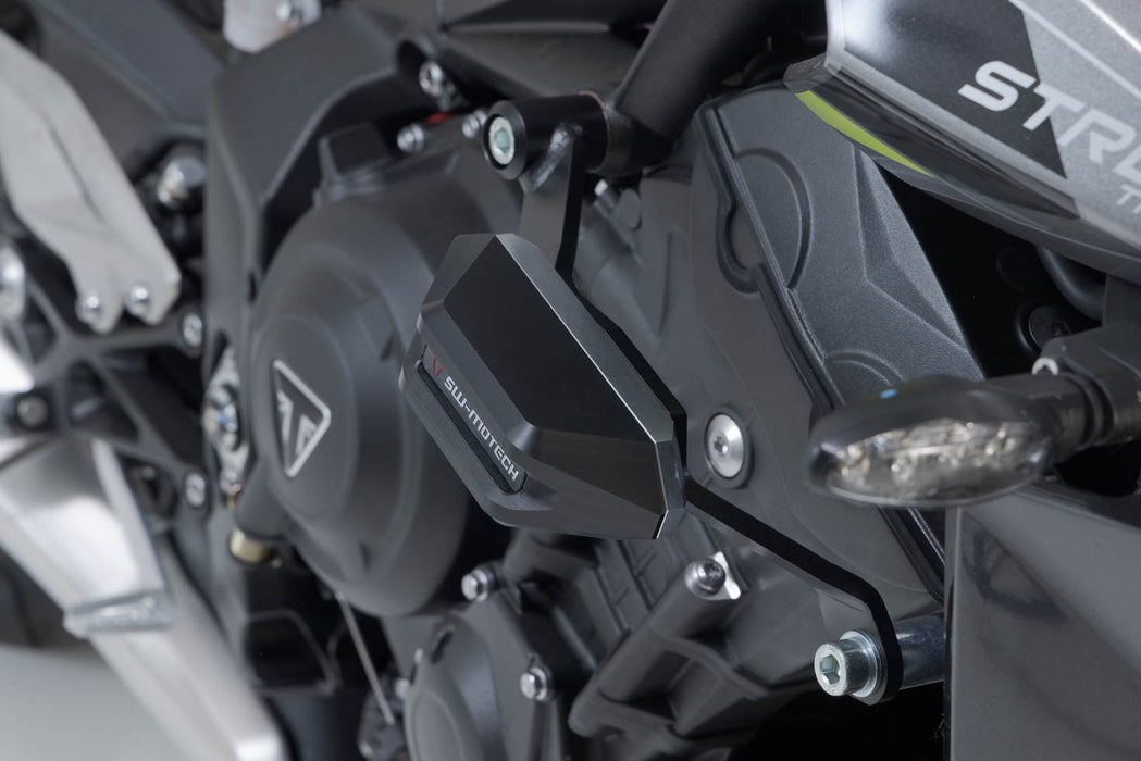 Frame slider kit - Black. Triumph Street Triple (12-) / Rx (15-). SW-Motech