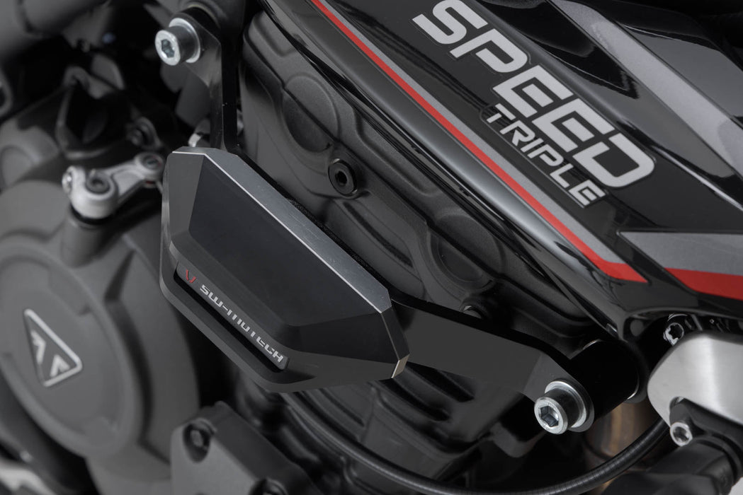 Frame slider kit - Black. Triumph Speed Triple 1200 RS (21-). SW-Motech