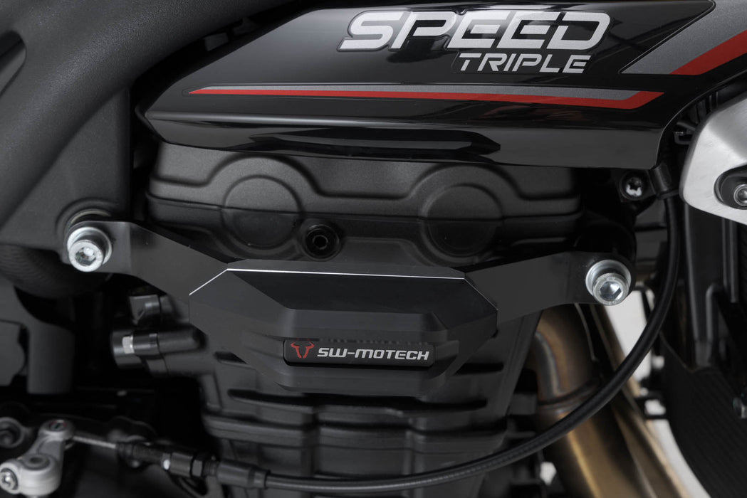 Frame slider kit - Black. Triumph Speed Triple 1200 RS (21-). SW-Motech