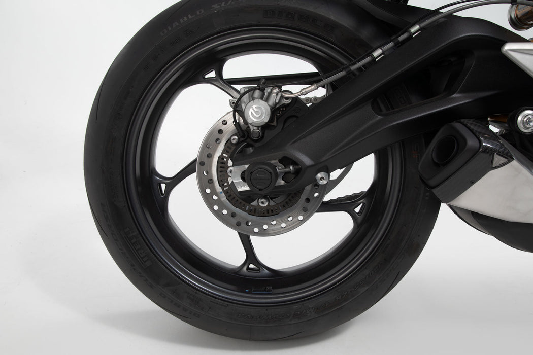 Slider set for rear axle - Black. Yamaha MT-09 (13-16)/Tracer, XSR900/Abar. SW-Motech