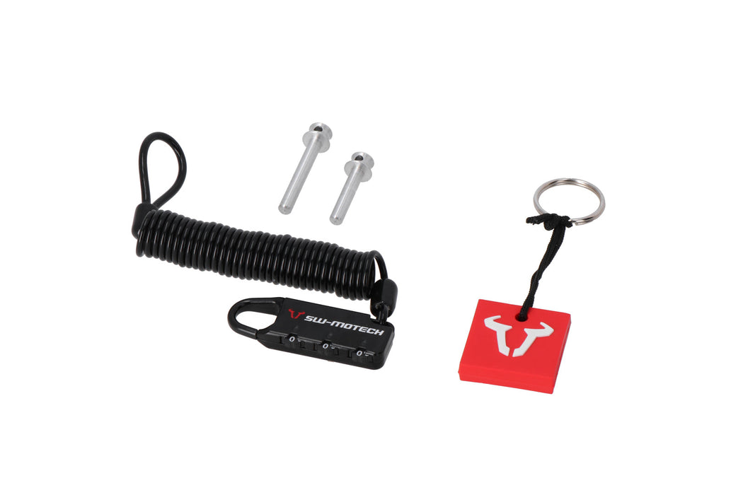 Anti-theft protection for PRO/ EVO tank bag - Security pin/motorbike luggage cable lock. SW Motech