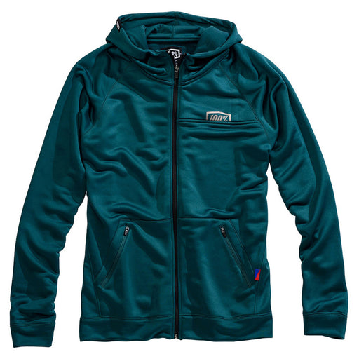100% Union Teal Zip Hoodie 100 Percent