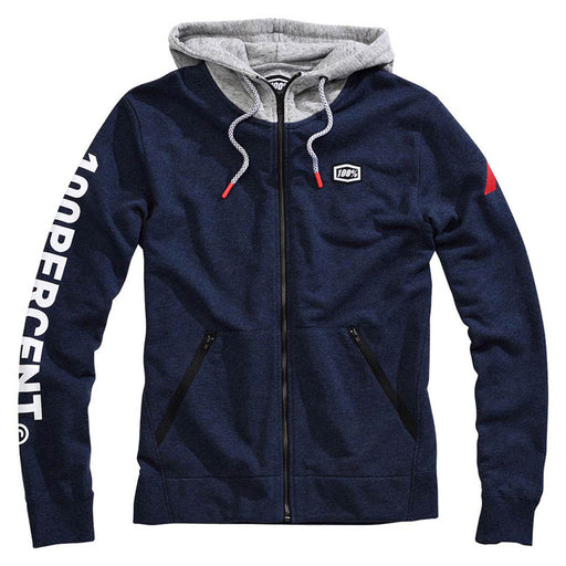 100% Hiatus Navy Zip Hoodie 100 Percent