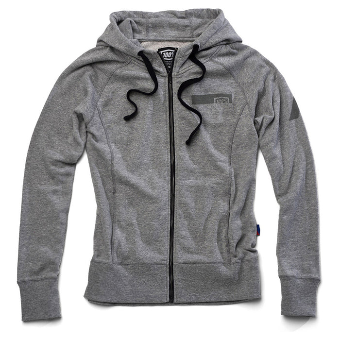 100% Womens Journey Grey Zip Hoodie 100 Percent