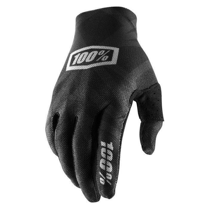 100% Celium 2 Black/Silver Gloves 100 Percent