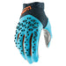100% Airmatic Steel Grey/Blue Gloves 100 Percent