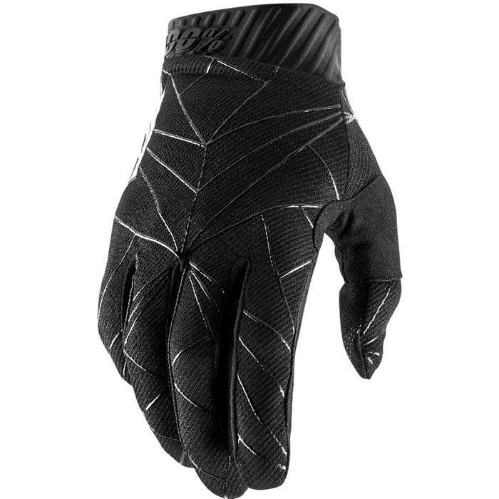 100% Ridefit Black/White Gloves