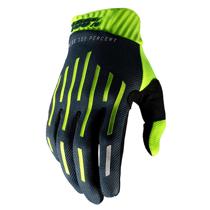 100% Ridefit Fluo Yellow/Charcoal Gloves