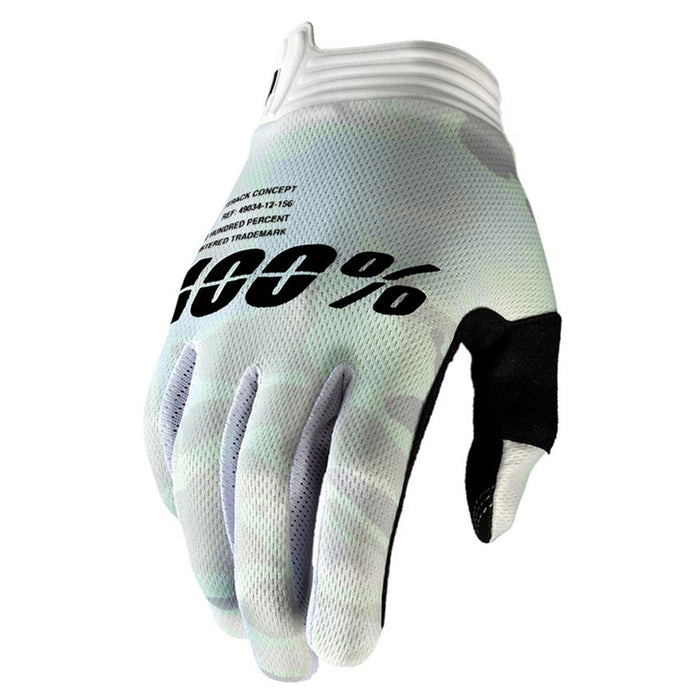 100% iTrack White Camo Gloves 100 Percent