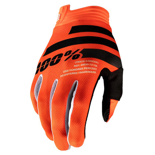 100% iTrack Orange/Black Gloves 100 Percent