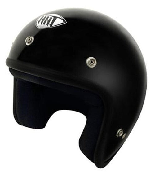 THH T-380 Painted Gloss Black Helmet with Studs