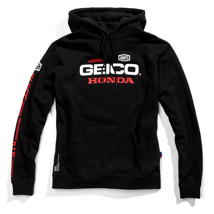 100% Geico Honda Salvo Black Hooded Sweatshirt 100 Percent