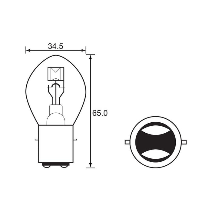Bulb 6V 35/35W Headlight BA20D