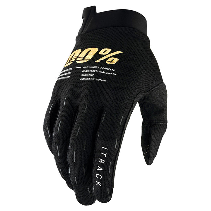 100% iTrack Black Gloves 100 Percent
