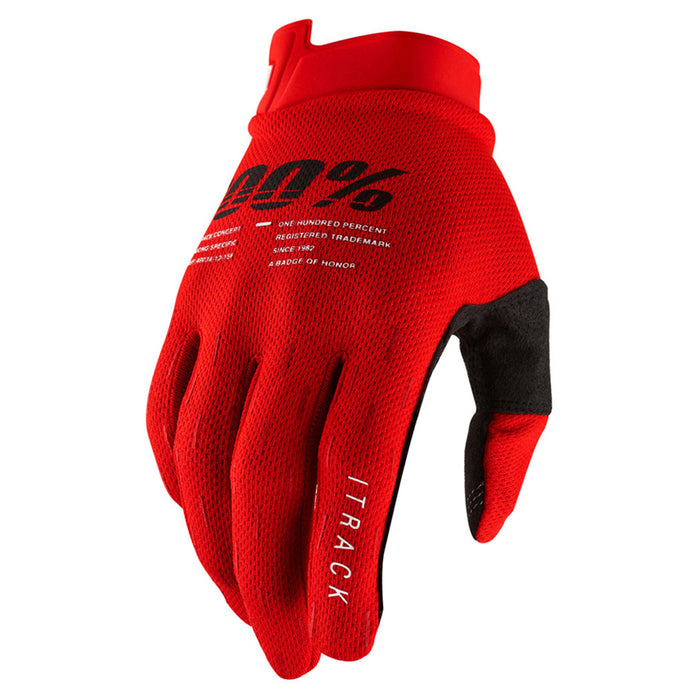 100% iTrack Red Gloves 100 Percent